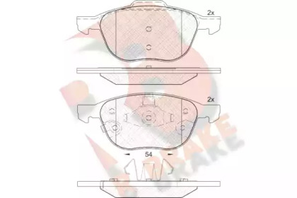 Комплект тормозных колодок R BRAKE RB1617-203