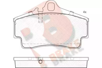 Комплект тормозных колодок R BRAKE RB1619