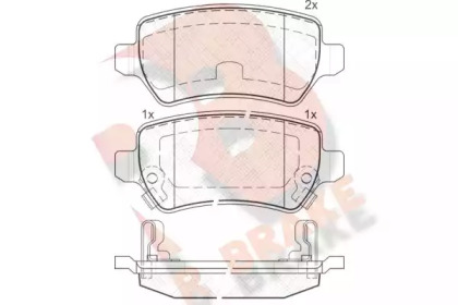 Комплект тормозных колодок R BRAKE RB1622