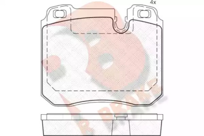 Комплект тормозных колодок R BRAKE RB1625