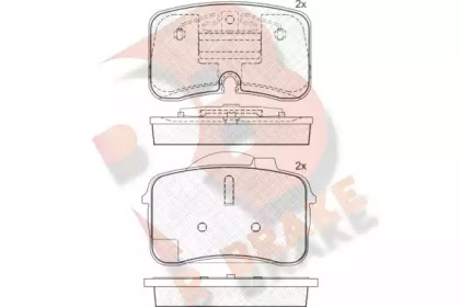 Комплект тормозных колодок R BRAKE RB1626