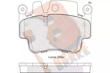 Комплект тормозных колодок R BRAKE RB1627