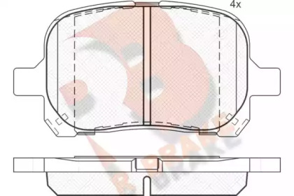 Комплект тормозных колодок R BRAKE RB1632