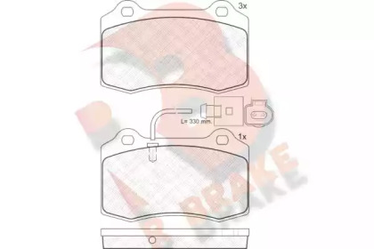 Комплект тормозных колодок R BRAKE RB1636