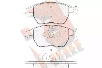 Комплект тормозных колодок R BRAKE RB1637