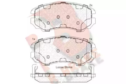 Комплект тормозных колодок R BRAKE RB1644