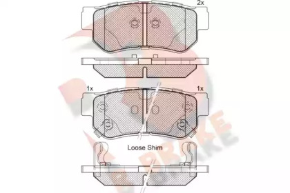 Комплект тормозных колодок R BRAKE RB1645