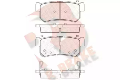 Комплект тормозных колодок R BRAKE RB1646