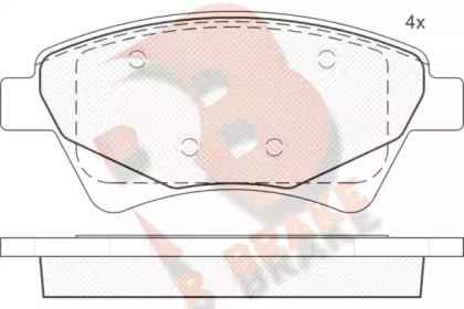 Комплект тормозных колодок R BRAKE RB1649