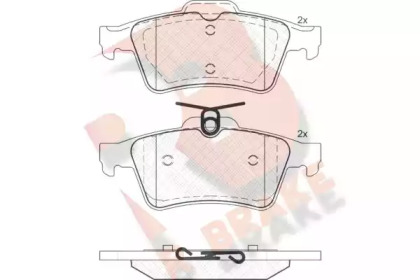 Комплект тормозных колодок R BRAKE RB1651-200