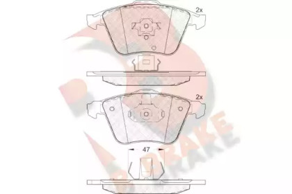 Комплект тормозных колодок R BRAKE RB1652