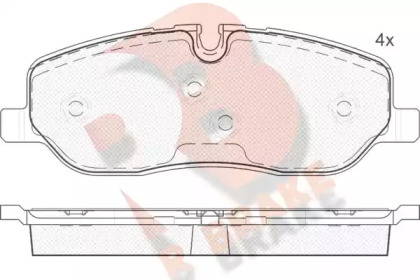 Комплект тормозных колодок R BRAKE RB1660