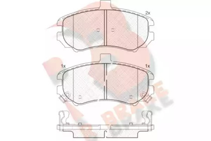 Комплект тормозных колодок R BRAKE RB1666