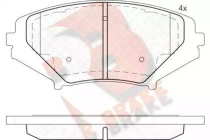 Комплект тормозных колодок R BRAKE RB1670