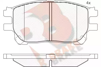 Комплект тормозных колодок R BRAKE RB1671