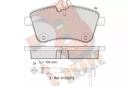 Комплект тормозных колодок R BRAKE RB1677