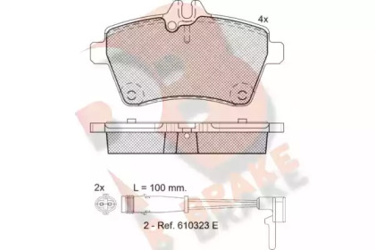 Комплект тормозных колодок R BRAKE RB1678