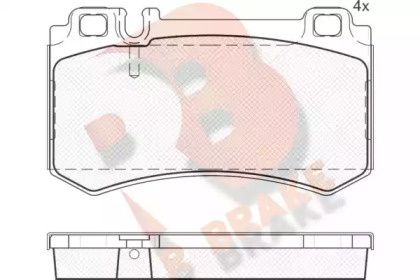 Комплект тормозных колодок R BRAKE RB1680