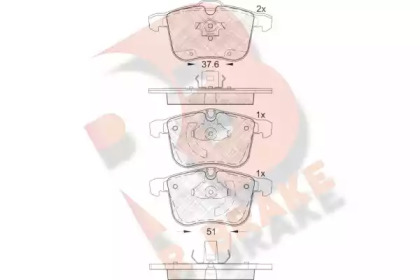 Комплект тормозных колодок R BRAKE RB1681