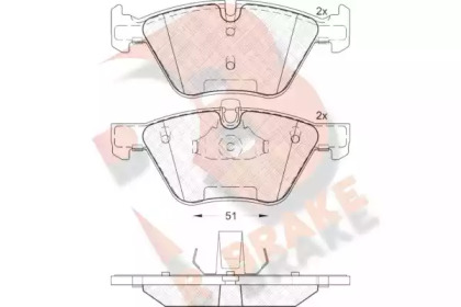 Комплект тормозных колодок R BRAKE RB1683