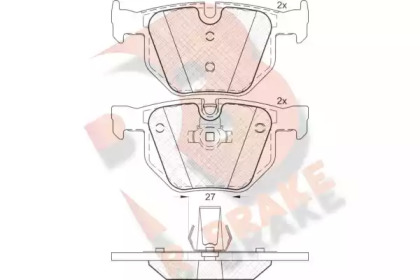 Комплект тормозных колодок R BRAKE RB1684