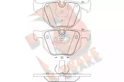 Комплект тормозных колодок R BRAKE RB1685