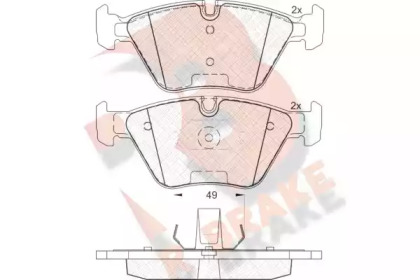 Комплект тормозных колодок R BRAKE RB1686