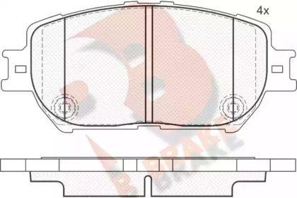 Комплект тормозных колодок R BRAKE RB1689