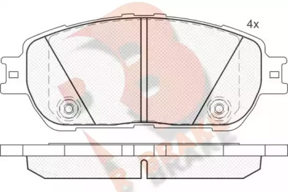 Комплект тормозных колодок R BRAKE RB1690