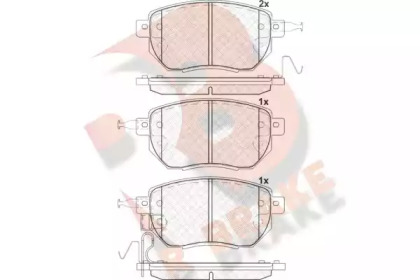 Комплект тормозных колодок R BRAKE RB1696