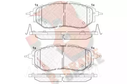 Комплект тормозных колодок R BRAKE RB1697