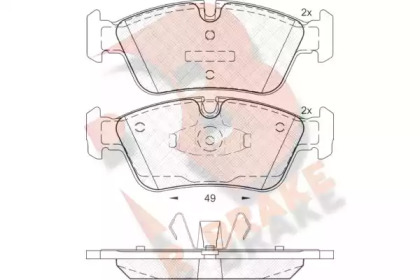 Комплект тормозных колодок R BRAKE RB1698