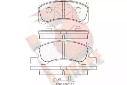 Комплект тормозных колодок R BRAKE RB1701