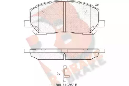 Комплект тормозных колодок R BRAKE RB1705