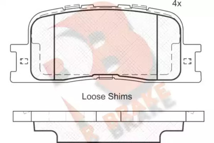 Комплект тормозных колодок R BRAKE RB1706
