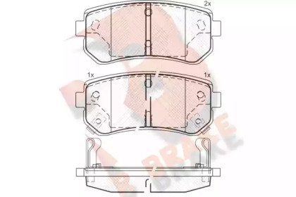 Комплект тормозных колодок R BRAKE RB1712