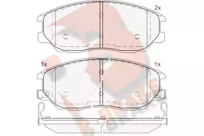 Комплект тормозных колодок R BRAKE RB1714