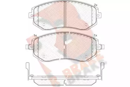 Комплект тормозных колодок R BRAKE RB1717