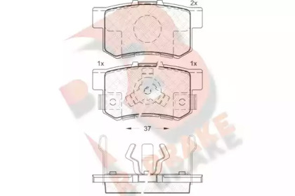 Комплект тормозных колодок R BRAKE RB1718