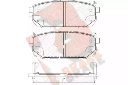 Комплект тормозных колодок R BRAKE RB1720