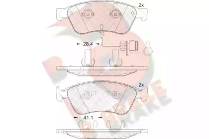 Комплект тормозных колодок R BRAKE RB1724