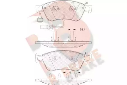 Комплект тормозных колодок R BRAKE RB1725