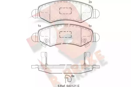 Комплект тормозных колодок R BRAKE RB1731