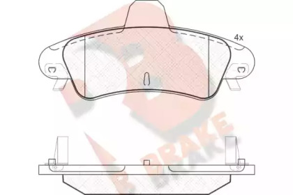 Комплект тормозных колодок R BRAKE RB1735-204