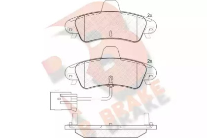 Комплект тормозных колодок R BRAKE RB1735