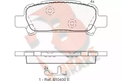 Комплект тормозных колодок R BRAKE RB1736