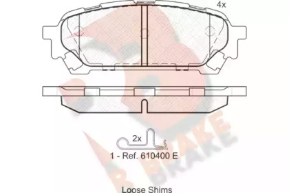 Комплект тормозных колодок R BRAKE RB1737