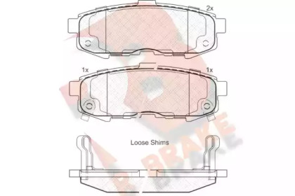 Комплект тормозных колодок R BRAKE RB1742