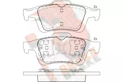 Комплект тормозных колодок R BRAKE RB1743