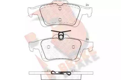 Комплект тормозных колодок R BRAKE RB1744